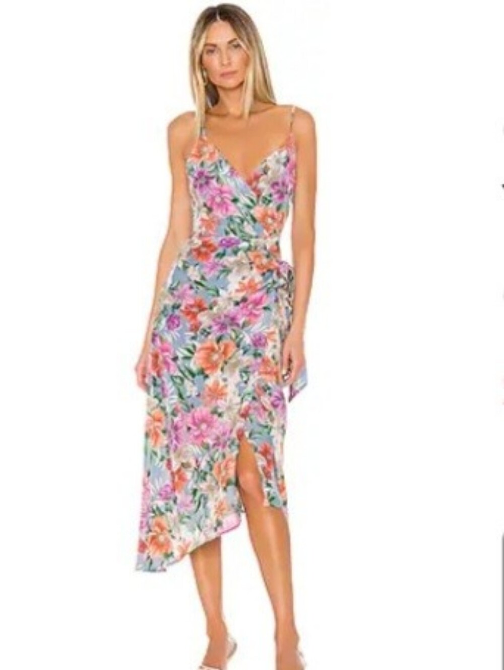 Anthropologie Revolve YUMI KIM BOND STREET DRESS Silk In Floral Oahu Chambray XS